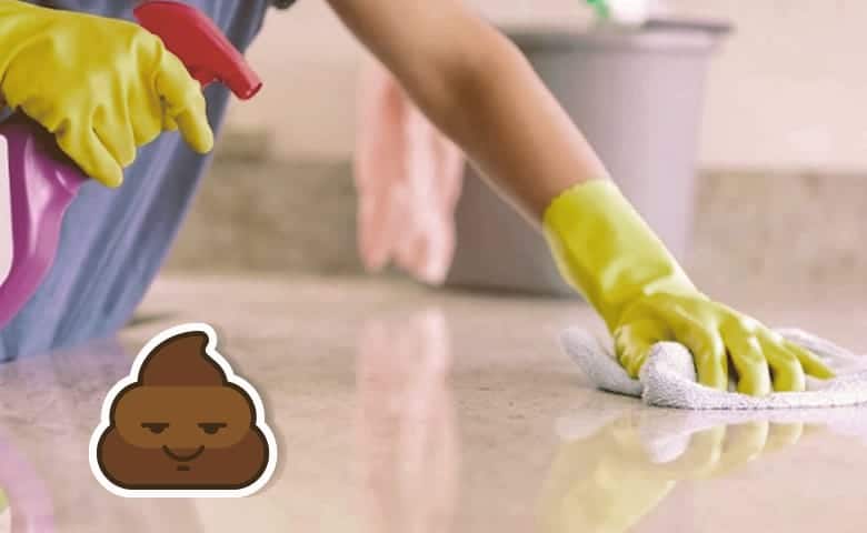 cleaning poop