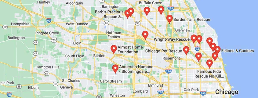 Screenshot of a map in Google Maps