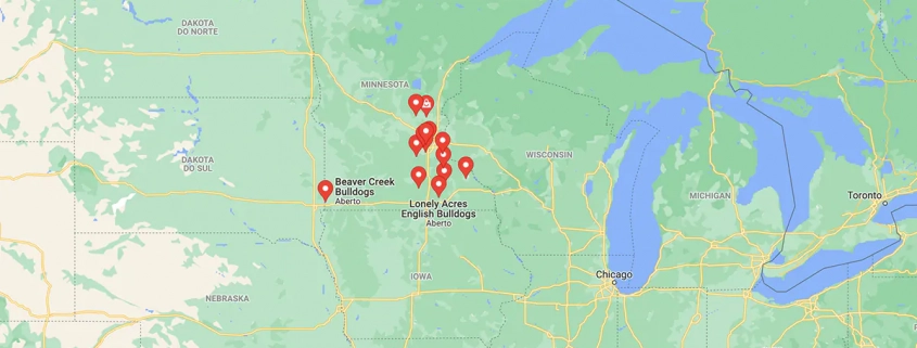 Screenshot of a map in Google Maps