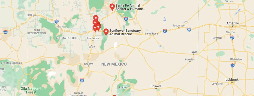 Screenshot of a map in Google Maps