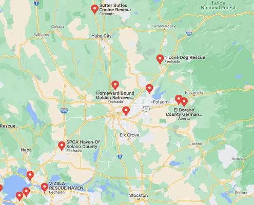 Screenshot of a map in Google Maps