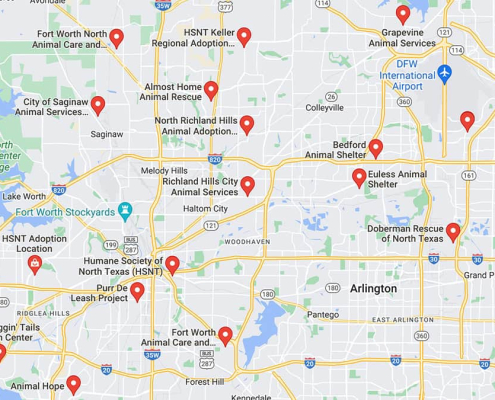 Screenshot of a map in Google Maps