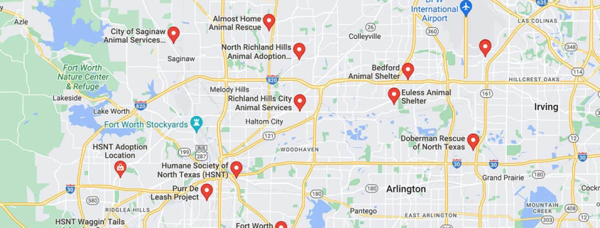 Screenshot of a map in Google Maps