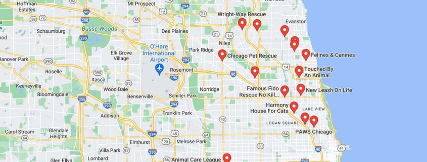 Screenshot of a map in Google Maps