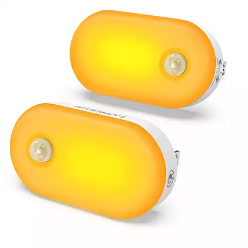 Lyridz Amber Motion Sensor Mini LED Night Light