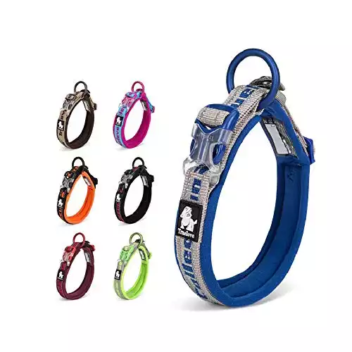 Kismaple Reflective Padded Dog Collar