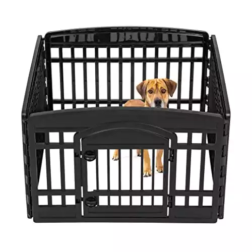 IRIS USA 24" Exercise 4-Panel Pet Playpen with Door